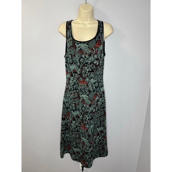 Peruvian Connection Oujda Pima Cotton Knit Sleeveless Midi Dress Floral Multi S - Picture 1 of 11